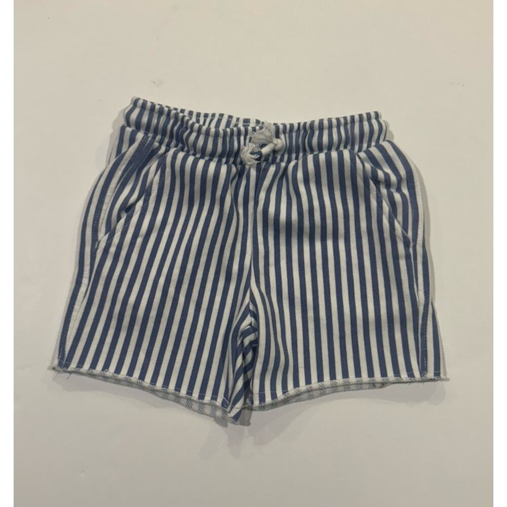Grayson Mini Shorts 4T Blue White Striped Elastic Waist Kids Casual